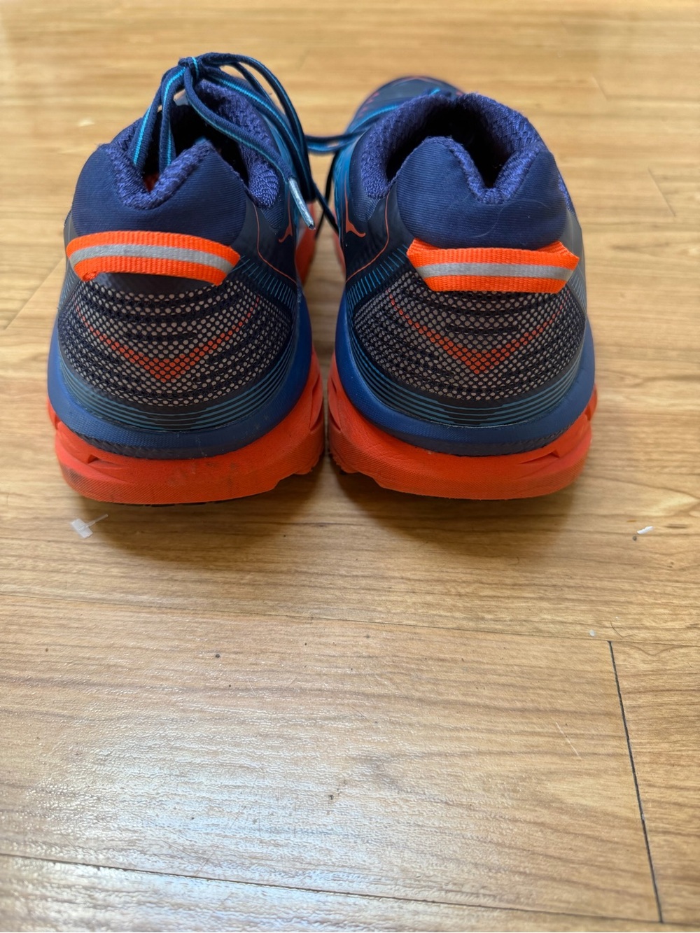 Hoka Men's Navy Teal Orange Road-Running Trainers - Picture 3 of 7